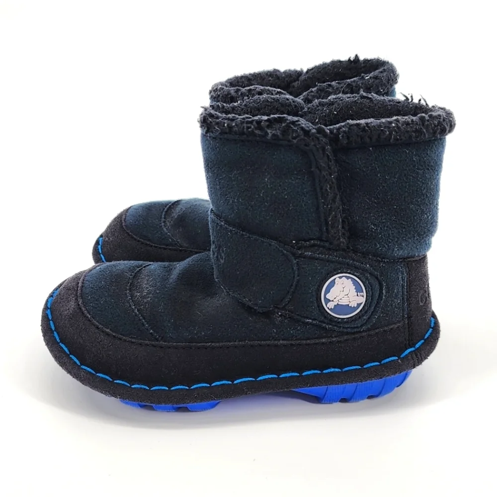 Crocs Faux Fur Lined Slip On Boots Toddler 9
